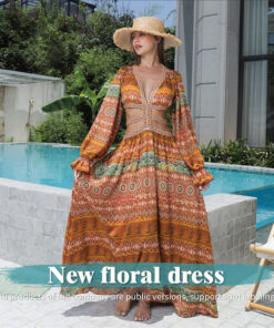 Women's Floral Large Hem Dress