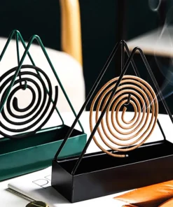 Iron Mosquito Coil Holder Incense Holders Coil Incense Burner Frame Modern Repellent Incense Rack for Household Bedroom Patio